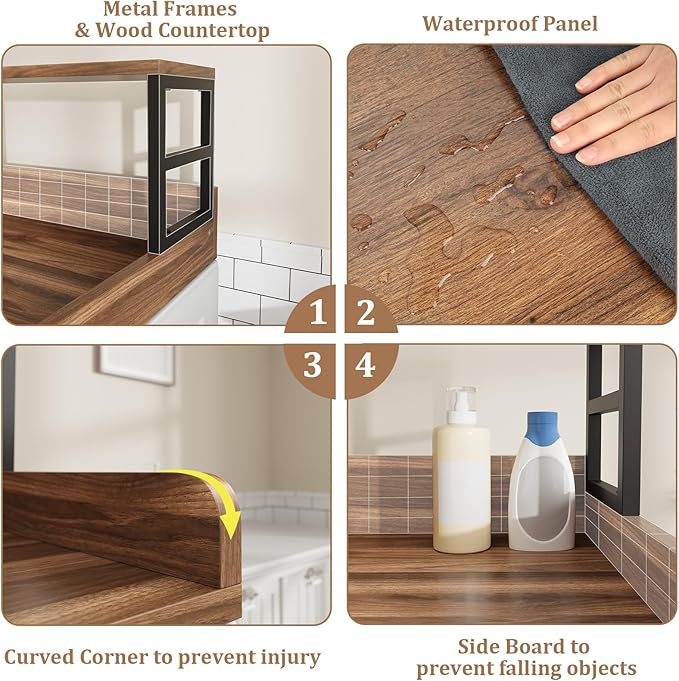 Washer Dryer Countertop with Shelf, 27.5″D x 27.5″W x 16.7″H, Countertop - Image 3