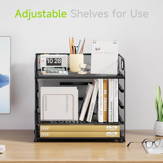 Cawukege 2 Pack 5 Tier Paper Organizer, Letter Tray - Image 2