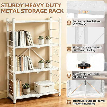 EAGLE PEAK 4-Tier Foldable Greenhouse Shelf, Heavy Duty Metal Storage Rack - Image 6