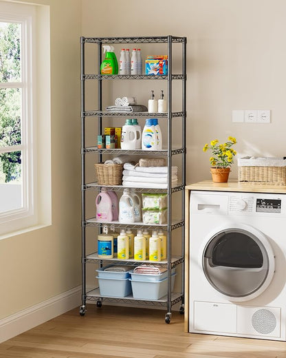 Golpart Shelves Storage Shelf Wire Closet Bathroom Organizers Metal Pantry | 8 - Image 7