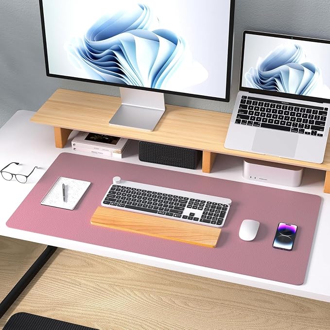 Bloss Leather Desk Pad Protector, Mouse Pad, Office Desk Mat, 31.5" x 15.7" - Image 8