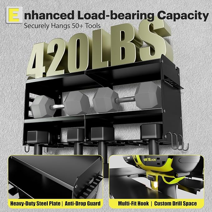 Spampur Fathers Day Gift, Power Tool Organizer Wall Mount - Image 5