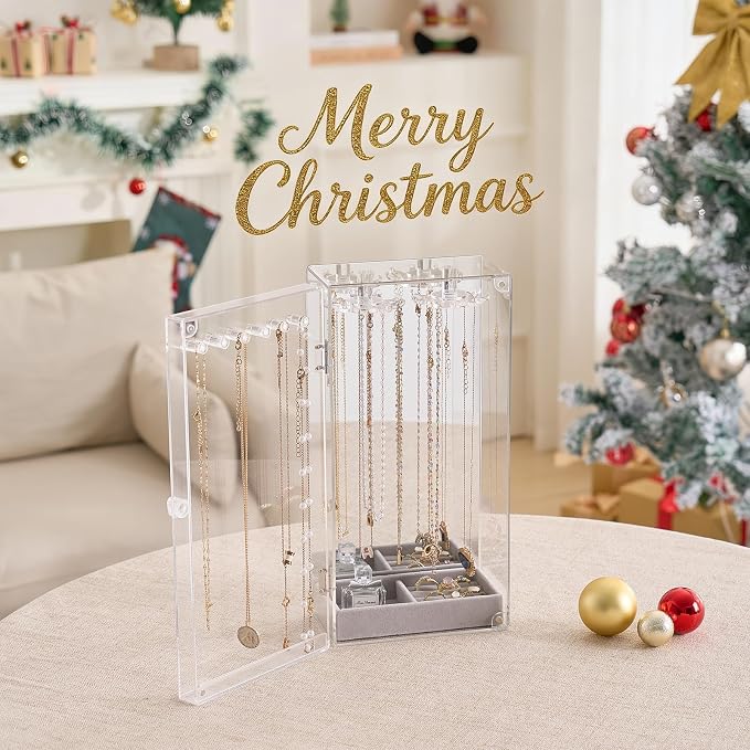 Lolalet Necklace Holder Organizer, Acrylic Jewelry Organizer - Image 2