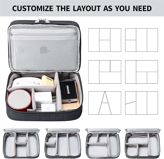 Lanola Custom Personalized Travel Cable Organizer Bag, Electronic Accessories - Image 5