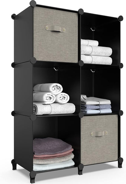 6-Cube Storage Organizer, Closet Organizer Storage Cabinet Shelf Bookcase by DecorateYourHome