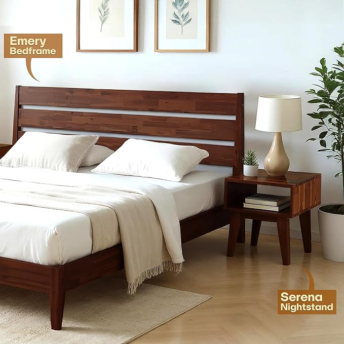 Acacia Serena Nightstand/End Table Solid Wood Bed Side Table - Image 5