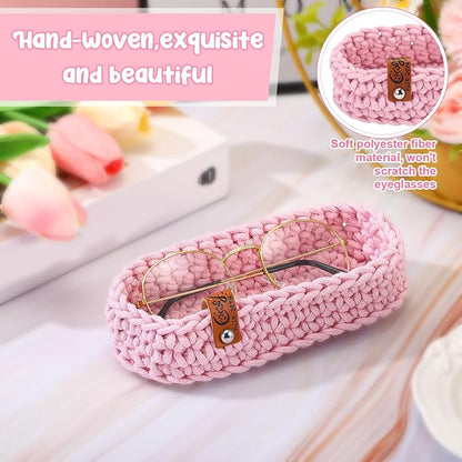 Tioncy Eyeglasses Holder for Nightstand Wool Anti Scratch Desk Bedside Knit - Image 3