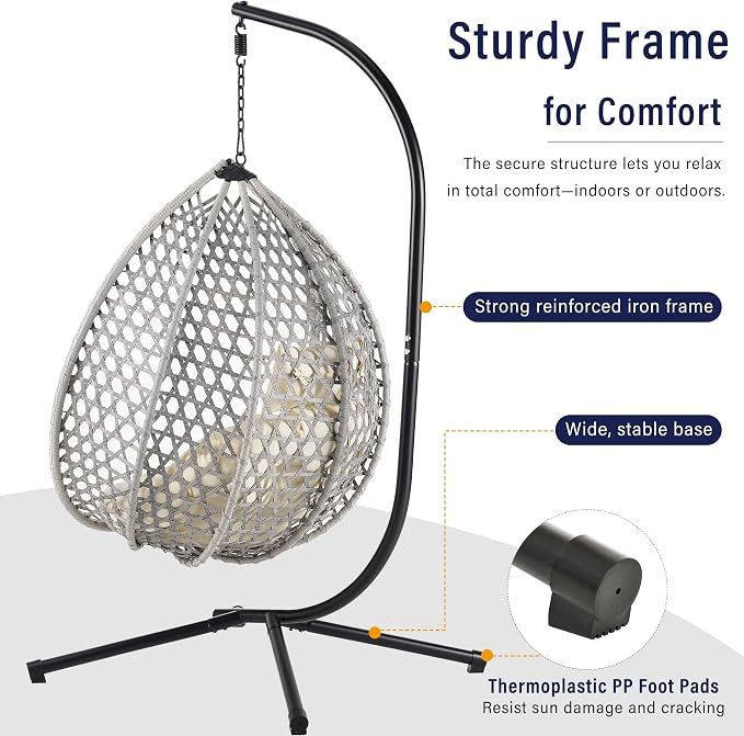 SOFTSEA Outdoor Wicker Egg Chair - Image 5