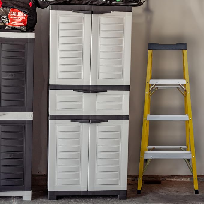 Sunnydaze 57" H Resin Garage Storage Cabinet - Image 8