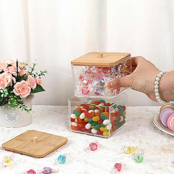 BTSKY 2 Pack Clear Stackable Paper Clip Holder - Image 6