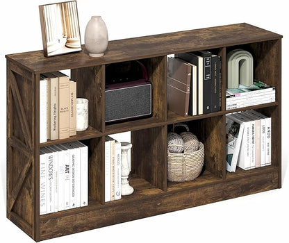 Furinno Jensen Book Shelf, 8-Cube Farmhouse Bookshelf, Display Bookcase by Furinno-FitsYourSpaceFitsYourBudget