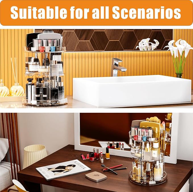 Yieach 360 Rotating Makeup Organizer - Image 2