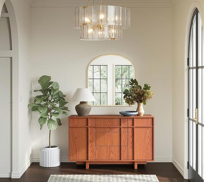 Sideboard Buffet Cabinet with Storage, 47.2" Large Sideboard with 2 Doors & 3 - Image 6