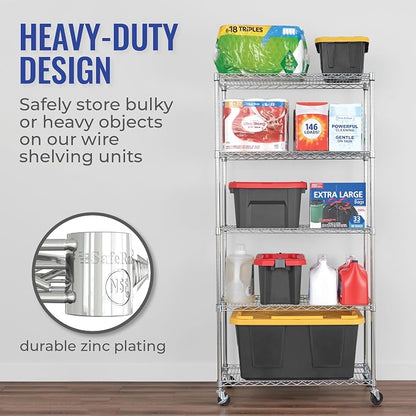 SafeRacks - NSF Certified Storage Shelves, Heavy Duty Steel Wire Unit - Image 6