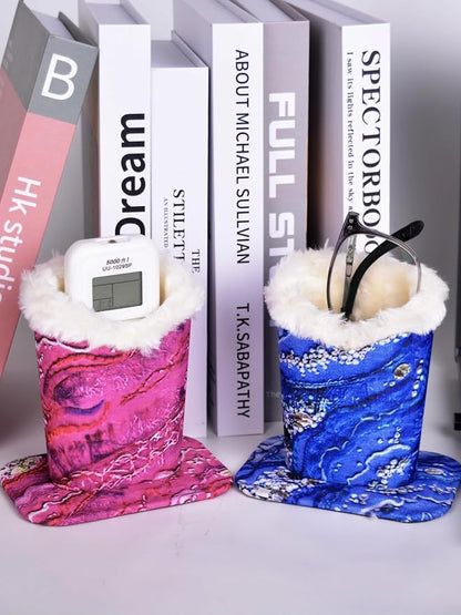 Baitaihem Eyeglasses Holder for Nightstand Soft Plush Lined Sunglasses Holder - Image 4
