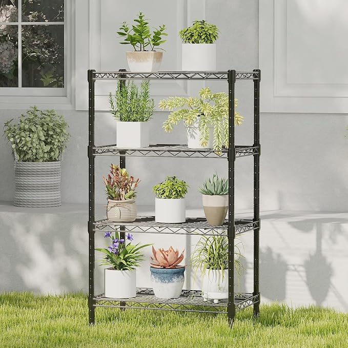 HealSmart 4-Tier Metal Wire Storage Shelves, Adjustable Standing Storage Rack - Image 5