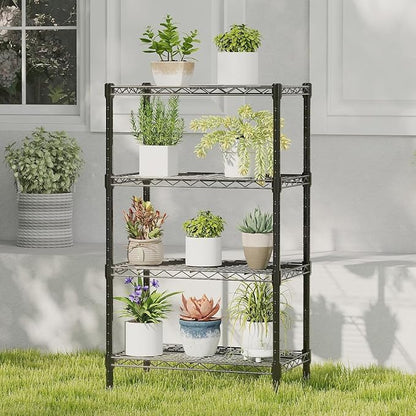 HealSmart 4-Tier Metal Wire Storage Shelves, Adjustable Standing Storage Rack - Image 5