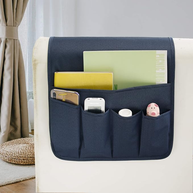 MDSTOP 5 Pockets Remote Control Holder, Magazine Rack, Space Saver Organizer by MDSTOP