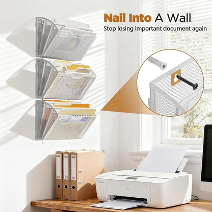 Docnest 3 Pack 3 Tier Mesh Wall File Holders - Image 4