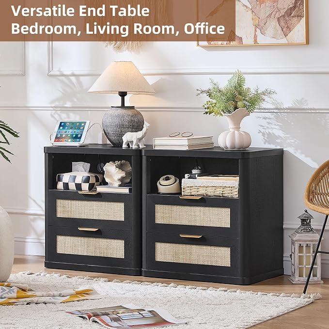 LEYAOYAO Rattan Nightstands - Image 4