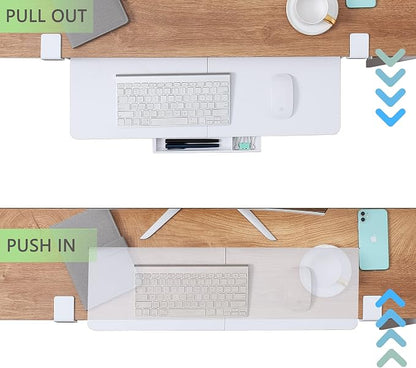 ETHU Keyboard Tray Under Desk, 26.77" X 11.81" Large Size Keyboard Tray - Image 3