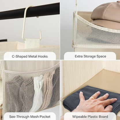 StorageWorks 3-Shelf Hanging Closet Organizer, Adjustable Hanging Closet - Image 4