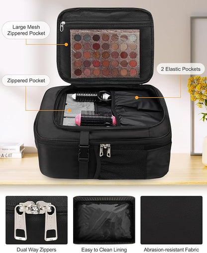 Relavel Professional Makeup Case Makeup Backpack and Clear Makeup Brush Case - Image 6