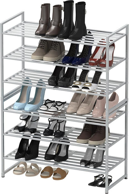 Simple Houseware 3-Tier Stackable Metal Panel Shoes Rack - Image 6