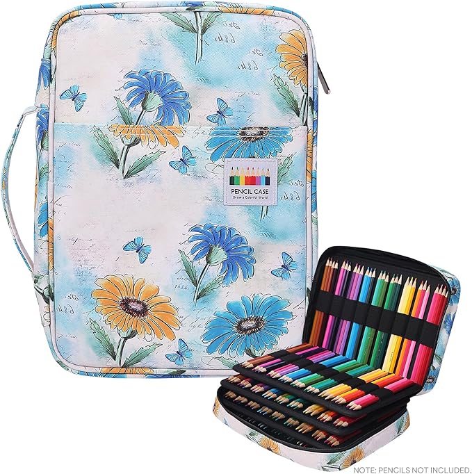 JAKAGO 220 Slots Colored Pencil Case Large Capacity Pen Holder by JAKAGO