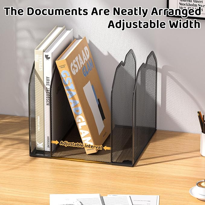 Black 5-Section File Folder Organizer - Image 5