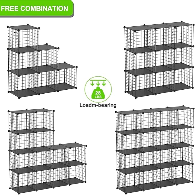 TUMUCUTE Wire Cube Storage Organizer, Metal Storage Shelves Bookshelf, - Image 5