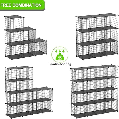 TUMUCUTE Wire Cube Storage Organizer, Metal Storage Shelves Bookshelf, - Image 5
