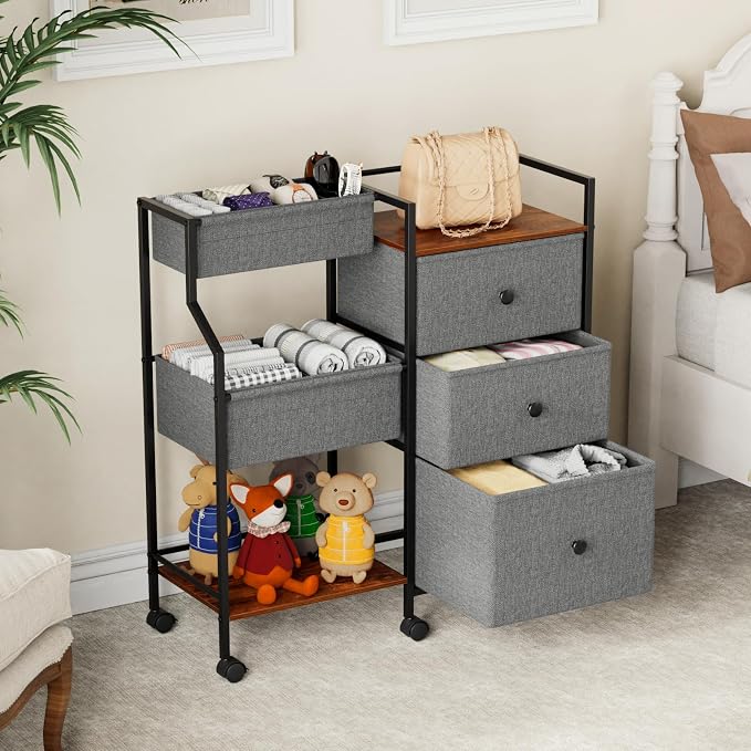 Modanais Baby Diaper Caddy Organizer Cart - Image 4