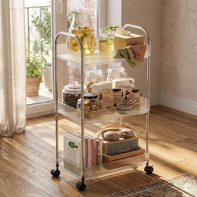 STARLATTA 3 Tier Rolling Cart by STARLATTA