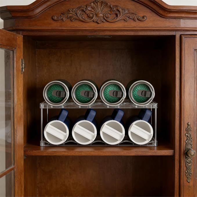 Yieach 2 Pack 2 Tier Waterbottle Organizer - Image 2