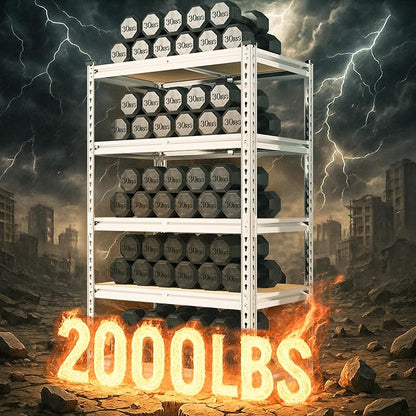 REIBII 2000LBS Storage Shelves 5 Tier Garage Shelving Heavy Duty Metal Shelving - Image 4