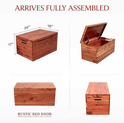 Amish Made Wooden Storage Chest Trunk Box - Image 3