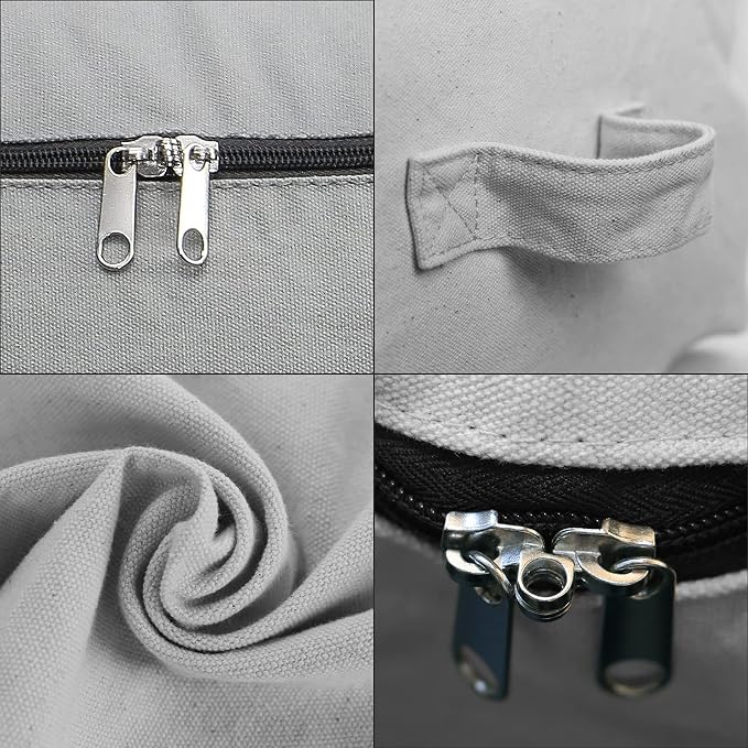 2PCS Durable Cotton Canvas, Soft Space Save Storage Bag Wardrobe Organizer - Image 3