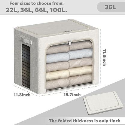 FHSQX 2 Pack Clear Window Storage Bins - Image 4