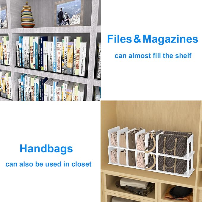 Adjustable Vertical File Sorter Sturdy Plastic Expandable Upright File Holder - Image 4