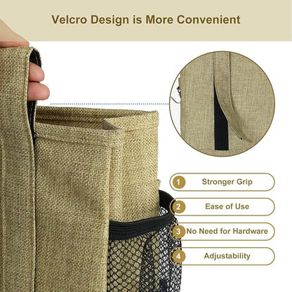 Surblue Bedside Caddy Hanging Bed Organizer Storage Bag Pocket - Image 5