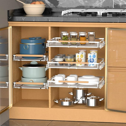 Pull Out Drawer Cabinet Organizer, Expandable Slide Out Storage Shelves - Image 7