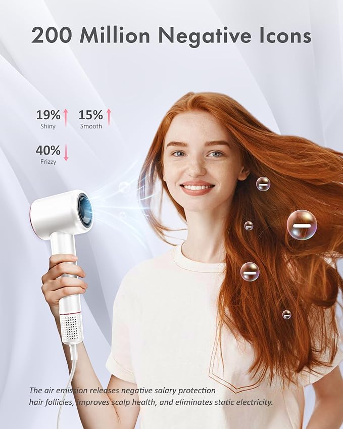 Rudd Hair Dryer with Diffuser, High Speed Hair Dryer with Display, 110000 RPM - Image 4