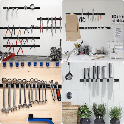 12" 18" 24" Magnetic Tool Holder Strip, Metal Tool Organizer Rack - Image 6
