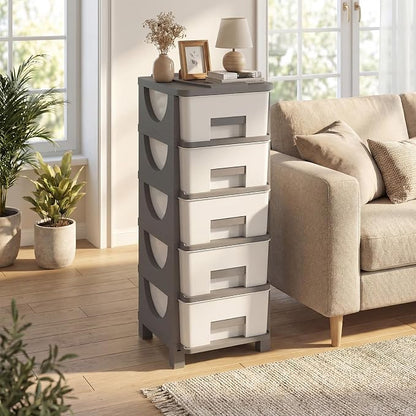 Giantex 5-Drawer Storage Organizer, Plastic Storage Tower - Image 9