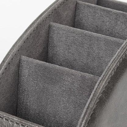 TV Remote Control Holder with 5 Compartments, Pu Leather Remote Caddy/Tray - Image 6