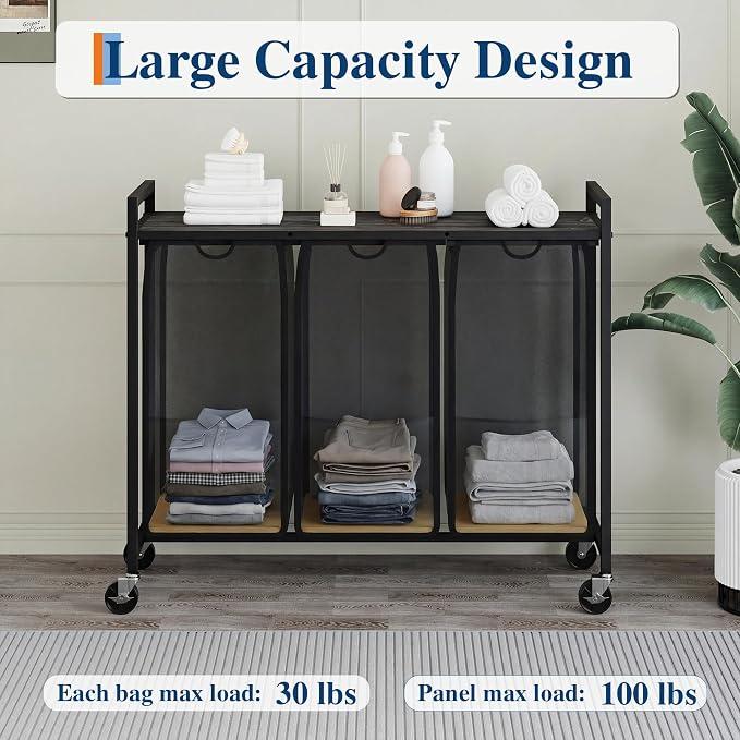 Garvee Rolling Laundry Hamper - Image 7