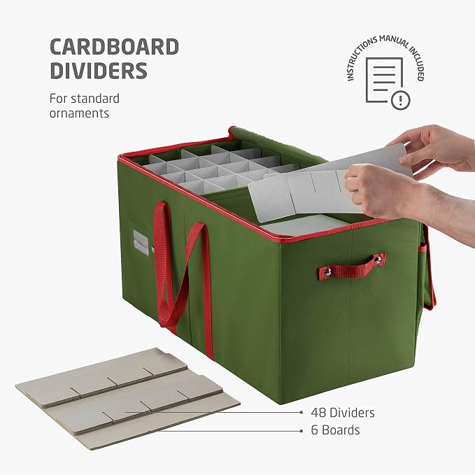 ZOBER Large Christmas Ornament Storage Box - Image 3