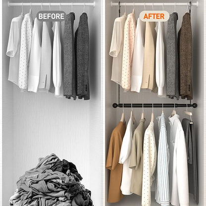 SUTINE Closet Rods for Hanging Clothes, Adjustable Closet Extender Hanging Rod - Image 5