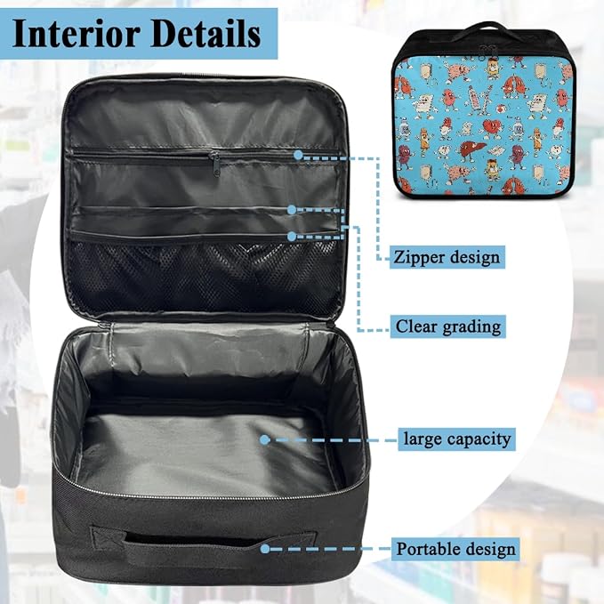 Family Medicine Storage Bag Pill Bottle Organizer - Image 9